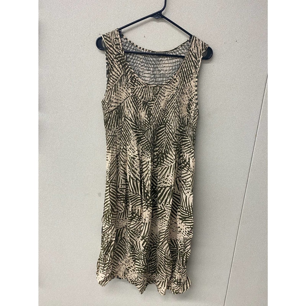 Palm Print Dress Sleeveless No Tags